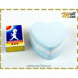 Aroma badbrus hjärta - blå/vit