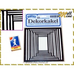 10-pack kakeldekor - svarta...