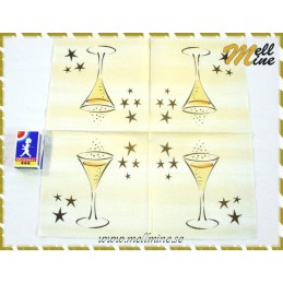 Servett champagneglas...
